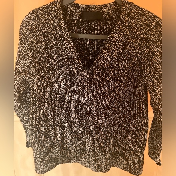 Rag & bone knit v neck sweater pullover top size small wool cotton - Picture 2 of 7